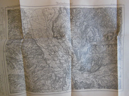 Carte Géographique Allemande MULHOUSE (Bas-Rhin)- BALE (Suisse) Lörrach (Allemagne) - Edition 1889 Révisée En 1908 - Cartes Géographiques