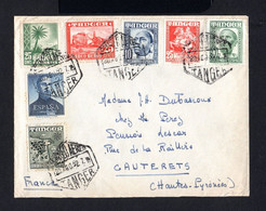 11725-SPANISH MOROCCO-TANGER.OLD COVER TANGER To CAUTERETS (france)1952.MARRUECOS ESPAÑOL.Enveloppe Maroc. - Marruecos Español