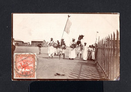 11901-SUDAN-OLD POSTCARD ATBARA To ILLINOIS (usa) 1914.WWI.Carte Postale SOUDAN.Native Musicians - Sudan (1954-...)