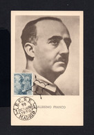 S4087-SPAIN-ESPAÑA-SPANIEN.MILITARY POSTCARD General Fco.FRANCO.1950.Tarjeta Postal.POSTKARTE.Carte Postale - 1931-....