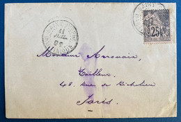 Martinique Lettre Du 11 Juil 1892 Pour Paris N°54 Obl "Saint Pierre / Martinique" + Arrivée Au Dos TTB - Covers & Documents