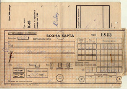 Transportation Ticket - Yugoslavia Railway K -15 Ticket Skopje / Novi Sad - Europa