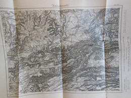 Carte Géographique Allemande BEAUCOURT (Doubs - 25) PORRENTRUY-SAINT-URSANNE  (Suisse) - Edition 1892 Révisée En 1908 - Cartes Géographiques