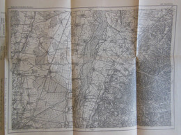 Carte Géographique Allemande ENSISHEIM (Haut-Rhin - 68) MÜLLHEIM- STAUFEN (Allemagne) - Edition 1885 Révisée En 1908 - Cartes Géographiques