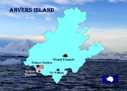 Antarctica Anvers Island Map New Postcard * Carte Geographique * Landkarte - Other