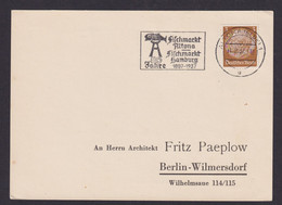 Altona Elbe Schleswig Holstein Deutsches Reich Karte SST Fischmarkt Altona - Storia Postale