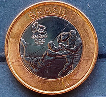 Coin Brazil Olympics 1 Real Rugby UNC - Brazil