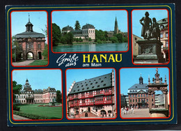 (RECTO / VERSO) HANAU AM MAIN - MULTIVUES - BEAU TIMBRE ET CACHET - CPM GF - Hanau