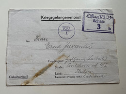 WWII  OFLAG VI / B  Kriegsgefangenpost Lager Dossel  - Lubiana Italy 1941  (No 575) - Ljubljana