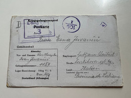 WWII  OFLAG VI / B  Kriegsgefangenpost Lager Dossel  - Lubiana Italy 1941  (No 576) - Ljubljana