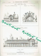 4 PLANS DESSINS 1897 PARIS 15° HOPITAL BOUCICAUT Rue De La Convention MAGASIN AU BON MARCHE ARCHITECTES LEGROS - Parijs