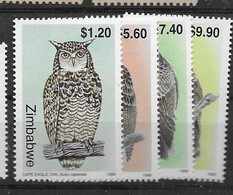 Zimbabwe Mnh ** 1999 Owl Set 7,5 Euros - Zimbabwe (1980-...)
