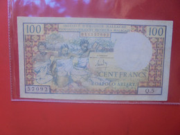 MADAGASCAR (Institut D'émission Malgache) 100 Francs 1961 Circuler(L.7) - Madagascar