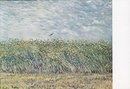 Netherlands PPC Vincent Van Gogh : Wheatfield With Lark Stedelijk Museum Postally Used In Sweden To Denmark (2 Scans) - Van Gogh, Vincent