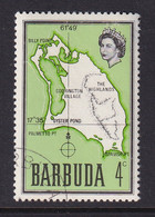 Barbuda: 1968/70   QE II - Map Of Barbuda    SG16    4c     Used - Barbuda (...-1981)