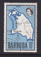 Barbuda: 1968/70   QE II - Map Of Barbuda    SG19    10c     Used - Barbuda (...-1981)