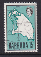 Barbuda: 1968/70   QE II - Map Of Barbuda    SG20    15c     Used - Barbuda (...-1981)