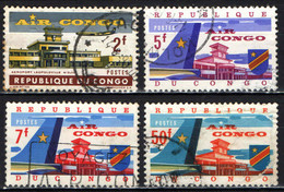 CONGO - 1963 - LINEA AEREA "AIR CONGO" - USATI - Gebruikt