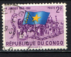 CONGO - 1961 - FIRMA DELL'ACCORDO DELL'INDIPENDENZA DA PARTE DEL BELGIO - USATO - Oblitérés