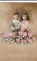 1er AVRIL - Thème Enfants. Carte-photo D'un Couple D'enfants Col Marin - 1er Avril - Poisson D'avril