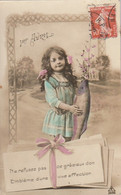 1er AVRIL - Thème Enfants. Carte-photo D'une Fillette Endimanchée - 1er Avril - Poisson D'avril