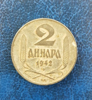 COINS SERBIA  2 DINARA 1942 F German Occupation - Serbia