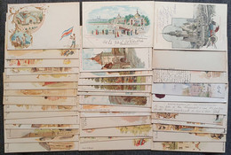 Frankreich 1900, Exposition Universelle De Paris - Partie Mit 39 Postkarten Gelaufen Und Ungebraucht (29 Foto) - Collections