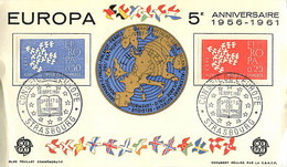 BLOC FEUILLET CONSEIL DE L'EUROPE STRASBOURG 1961 - Zonder Classificatie