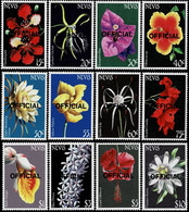 NEVIS 1985 Mi 29-40 FLOWERS OFFICAL MINT STAMPS ** - St.Kitts And Nevis ( 1983-...)
