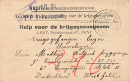 BELG.INLICHTINGAGENTSCHAP VOOR KRIJGSGEVANGENEN  - L. MATHIJS N° 576 6eme COMP. BLOC.II SENNELAGER     2 SCANS - Kriegsgefangenschaft