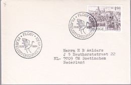 Zweden 1984, Letter To Netherland, Cancellation With Bird Stamp - Brieven En Documenten