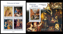 S. TOME & PRINCIPE 2021 - Christmas Paintings, M/S + S/S. Official Issue [ST210722] - Sao Tomé E Principe