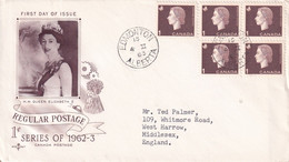 CANADA 1963 QE II. FDC COVER TO ENGLAND. - Covers & Documents