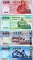 TAIWAN SET OF 5 BANKNOTES-100,200,500,1000 And 2000 TWD - UNC - KASSENFRISCH! - Taiwan
