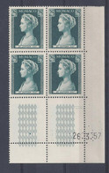 MONACO - N° 483 - PRINCESSE GRACE - Bloc De 4 COIN DATE - NEUF SANS CHARNIERE - 26/3/57 - Nuovi