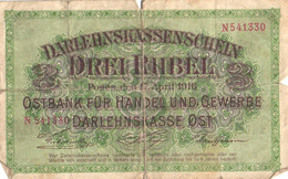 Germany:Estonia:Latvia:Lithuania:3 Rubles 1916, Posen - 1. WK