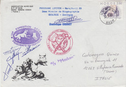 Norway 1985 Cover Programme Lofoten Expedition GECRP  5 Signatures Ca Veroy 30-3-1985 (58148) - Research Programs