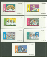 RAA561m SPACE Astronauts 7 Lux Sheets MNH 1970 Mi Nr 497-503 - Collections
