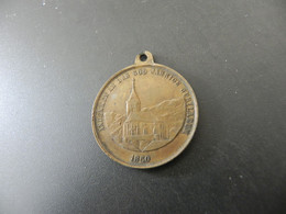 Old Pilgrim Medal - Italia - Gnadenbild Maria Am Luscharieberg - 500 Jähriges Jubiläum 1860 - Unclassified