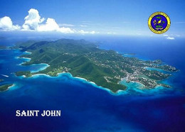 United States Virgin Islands Saint John Island Map New Postcard - Vierges (Iles), Amér.