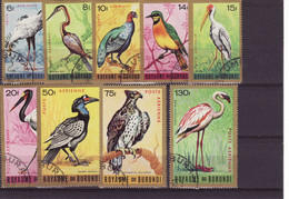 5538) Burundi Airmail 1967 Bird Set - Used Stamps