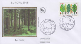 Enveloppe    FDC   FRANCE    1er  Jour    Les  Forêts     EUROPA    STRASBOURG    2011 - 2011