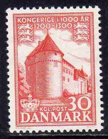 DANEMARK DANMARK DENMARK DANIMARCA 1953 1956 1954 MILLENIUM KINGDOM MILLENNIO REGNO NYBORG CASTLE 30o MNH - Ungebraucht