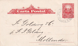 PEROU 1898  ENTIER POSTAL/GANZSACHE/POSTAL STATIONERY CARTE-LETTRE DE TINGO - Peru
