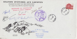 Norway 1988 Station D'Etudes Aux Lofoten /Programme De Climatologie Cover  5 Signatures Ca Vaeroy 8-4-1988 (F9072) - Programas De Investigación