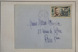 BB1  CAMEROUN    BELLE  LETTRE  ++ 1954  DOUALA    A  PARIS   FRANCE++15F N°45 SEUL+++AFF.PLAISANT - Lettres & Documents