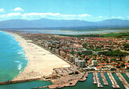 CANET Saint Nazaire EN ROUSSILLON  Vue Générale Du Port Et De La Plage  (recto-verso) 66 Pyrénées Orientales - Canet En Roussillon