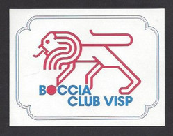 Etiquette De Vin  -  Boccia Clup à Visp  (suisse)  -  Thème Pétanque - Sonstige & Ohne Zuordnung