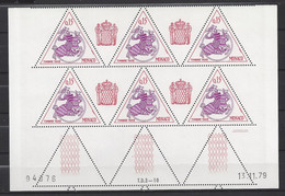 MONACO - TAXE N° 65 - SCEAU PRINCIER - Bloc De 6 COIN DATE - NEUF SANS CHARNIERE - 13/11/79 - Portomarken