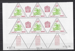 MONACO - TAXE N° 66 - SCEAU PRINCIER - Bloc De 6 COIN DATE - NEUF SANS CHARNIERE - 19/11/79 - Portomarken